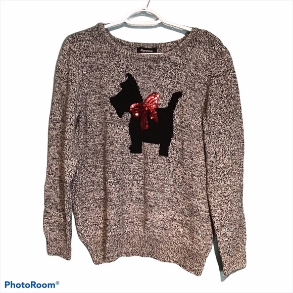 ✨CLEARANCE✨NWT Repartee Sweater w/Festive Dog size L - Picture 1 of 7